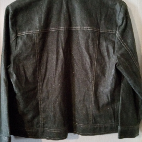 Ladies Rhinestone stretchy denim jacket - Picture 5 of 6